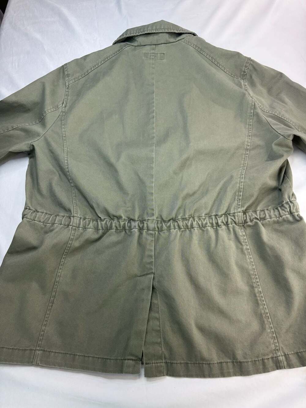 a.n.a A New Approach Women's XL Olive Green Military Utility Jacket Drawstring W - Picture 12 of 15